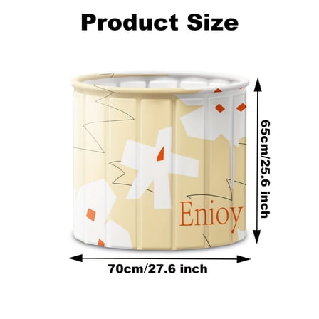 Extra-Large Foldable Bathtub - 4D Insulated Spa Tub for Athletes & Families, 130Gal Portable Soaking Tub Indoor/ Outdoor