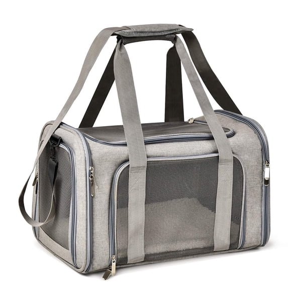 Extra Large Foldable Soft Sided Pet Backpack Carrier - for Dogs Cats, 25 Lbs Max Weight Capacity, Breathable Mesh, Adjustable Shoulder Straps, Portable Travel Pet Bag for Car Trips & Vet Visits