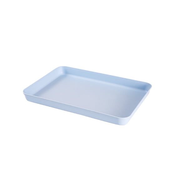 Extra Large Food Grade Plastic Serving Tray, Reusable Party Platter for BBQ Picnic Kitchen Use Blue