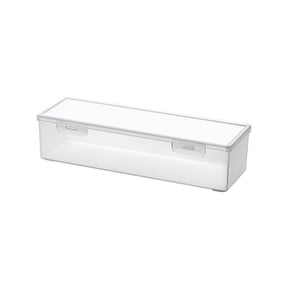 Extra Large Food Storage Container with Locking Lid | Transparent Modular Stacking Box | Fridge Freezer & Dishwasher Safe | 1-Pack, Size M