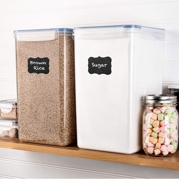 Extra Large Food Storage Containers W/Airtight Lids, Set of 2 (8.5L/287Oz) MAXIMIZE Storage Space for Flour Sugar Rice Baking Supply, 2 BPA-free Large Airtight Pantry Containers W/2 Measuring Cup