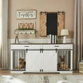 Extra Large Furniture Style Double Dog Crates, 72.5" Farmhouse Wooden