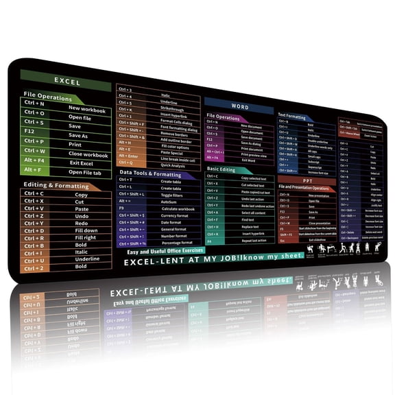 Extra Large Gaming Mouse Pad - 300x800mm - Dirt-Resistant with Shortcut Key Design