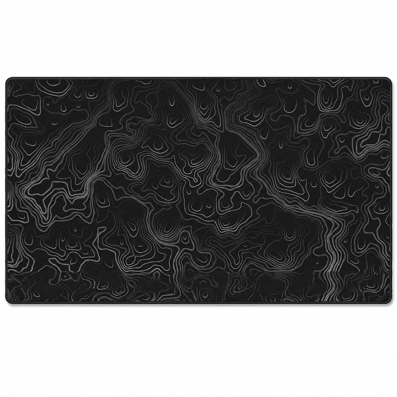 Extra Large Gaming Mouse Pad, 48 x 24 in, 4mm Thick Topographic Desk Mat with Stitched Edges and Nonslip Rubber Base