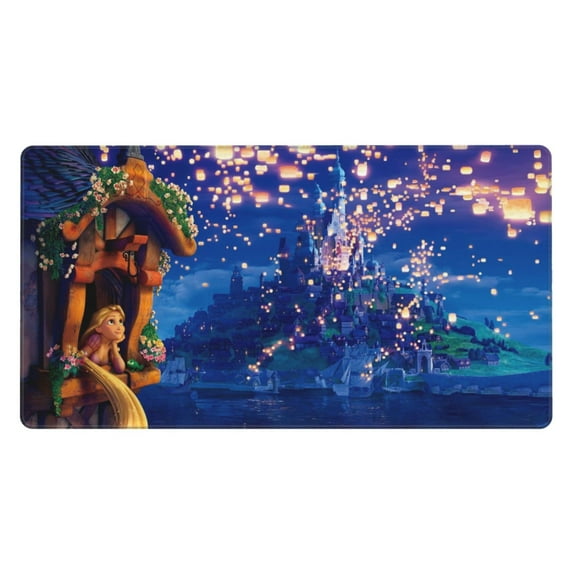 Extra Large Gaming Mouse Pad Non-Slip Rubber Tangled Mousepad with Stitched Edges Desk Pad Mat for Office Home 15.8x29.5 in