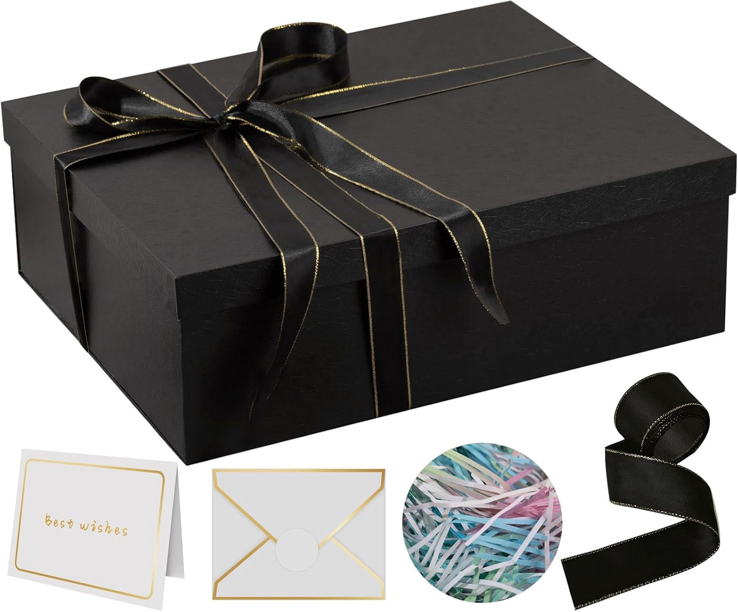 Extra Large Gift Box 16.5x13x5.5 inches,Black Gift Boxes with Lids for — free download