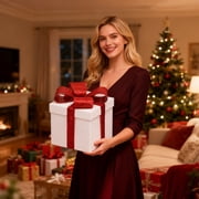 Extra Large Gift Box White Gift Boxes with Lid for Large Gifts For Birthday Surprise, Special Occasions, Christmas Celebrations
