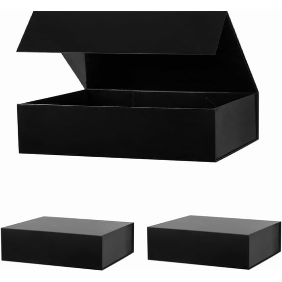 Extra Large  Gift Box with Lid, 19×16×6 Inch Collapsible Rectangle Storage Box, Magnetic Closure Groomsman Proposal Box for Party Gift Packaging