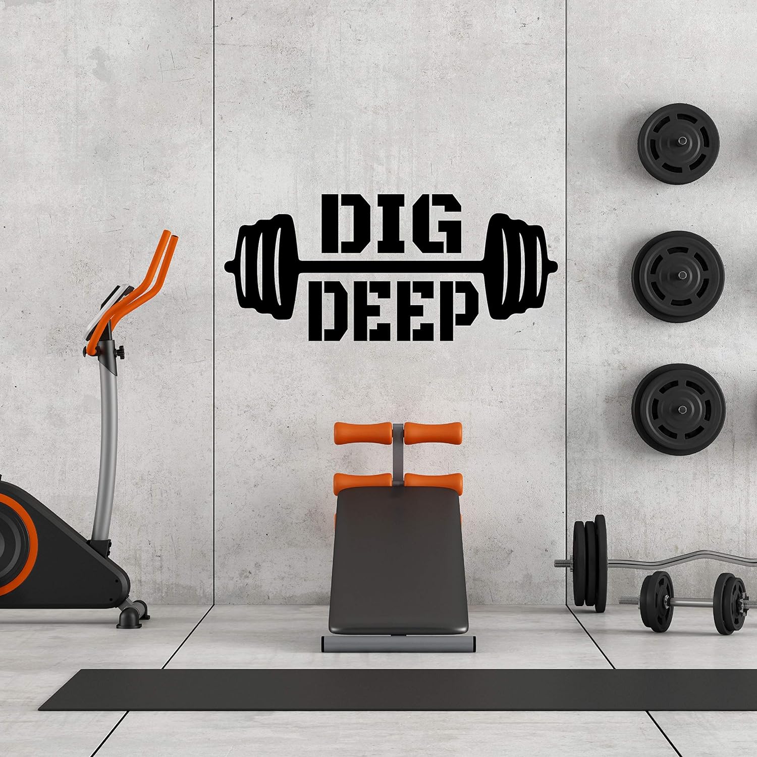 Extra Large Gym Wall Decal Dig Deep XL 21 In H X In W Big Lettering Home Or Gym Wall Decor
