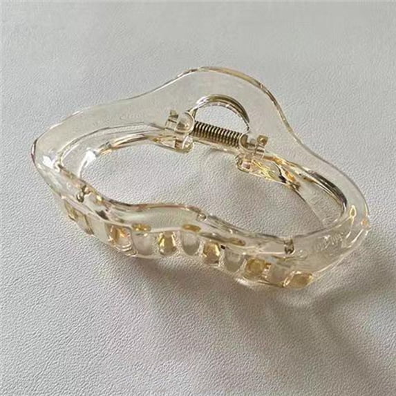 Extra Large Hair Claw Clip | Strong Non-Slip | Elegant Curly Hair Accessory | Durable Spring | Lightweight | Black | Holds Thick Hair | Fashion Style | Multi-Use | One Piece