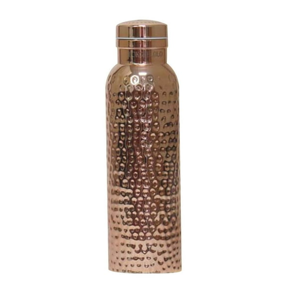 Extra Large Hammered Copper Water Bottle-Ayurvedic Pure Copper Vessel for Drinking,Leak Proof Lid,Promotes Health Benefits,Lowers Sugar Intake, for Yoga,Gym,and Sports