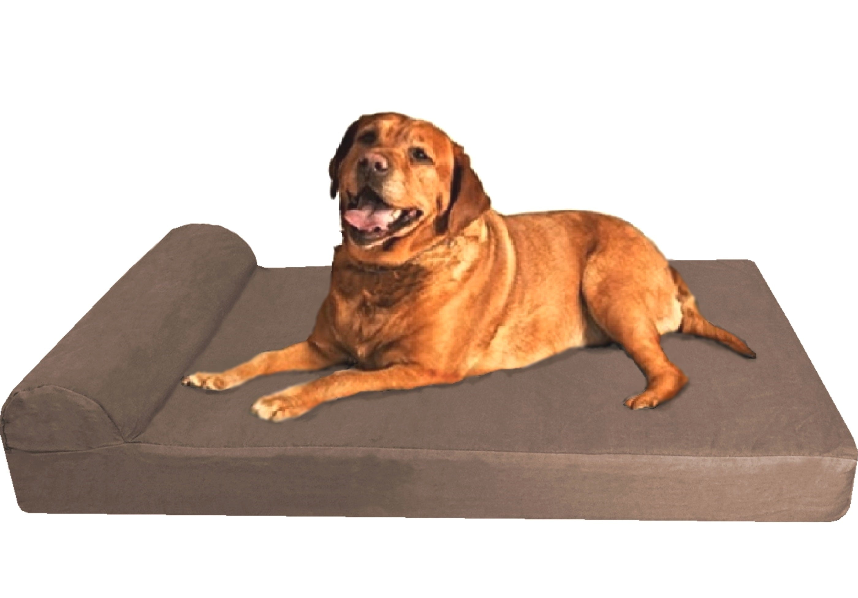 View of Extra Large HeadRest Orthopedic Memory Foam Dog Bed Mattress for Large ...