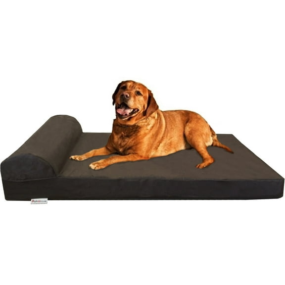 XL 47X29 Orthopedic Memory Foam Dog Mattress for Large Dogs, Waterproof Liner & Washable Nylon Cover