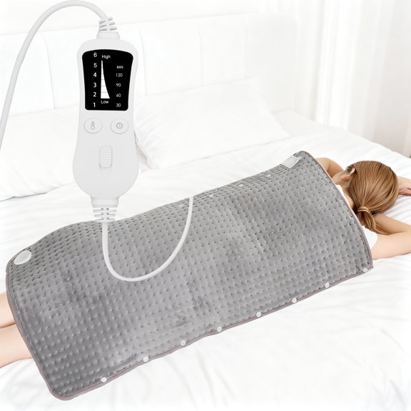 Extra Large Heating Blanket, 40"x20" XXL Electric Heating Blanket, Relieves Back Pain, 6 Quick Heat Settings86F-149F, Auto Shut-Off,Moist Heat Option, Machine Washable - Christmas Gifts, Dad, Mom