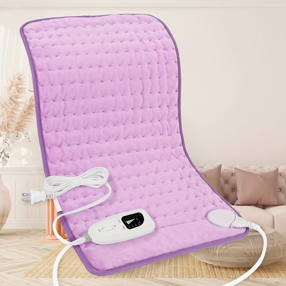 Extra Large Heating Pad, Electric Heating Pad, Portable, 24 "x12", 6 Heating Levels, Quickly Heats Up To 140 ° F Automatically Shuts Off In 2 Hours Leg Shoulder, Knee, Neck Heating - Machine Washable