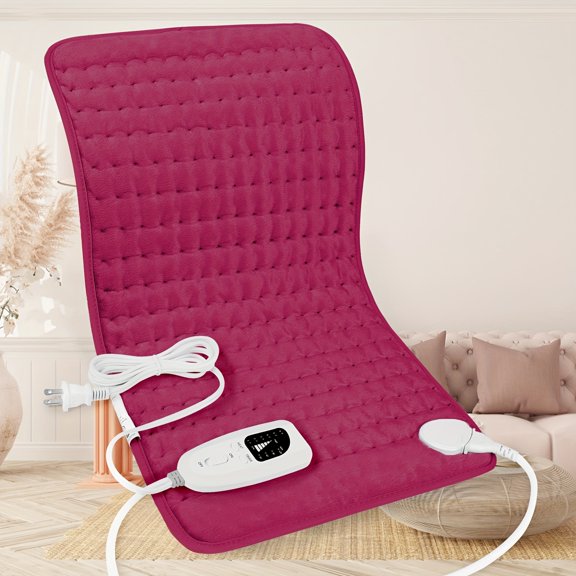 Extra Large Heating Pad, Electric Heating Pad, Portable, 24 "x12", 6 Heating Levels, Quickly Heats Up To 140 ° F Automatically Shuts Off In 2 Hours Leg Shoulder, Knee, Neck Heating - Machine Washable