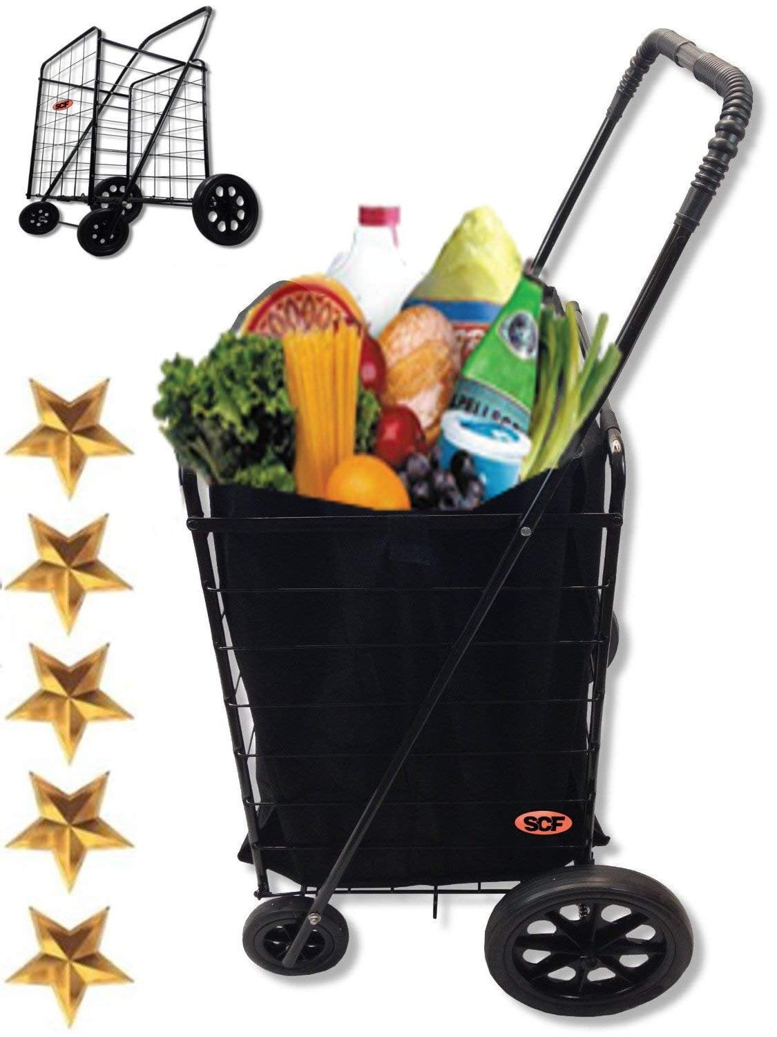 Heavy Duty Shopping Cart With Wheels – R & B Import