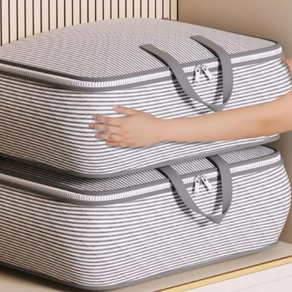 Extra Large Heavy Duty Clothes Storage Bags With Reinforced Handles And Double Zipper For Travel Space Saving Organization, 1 Piece