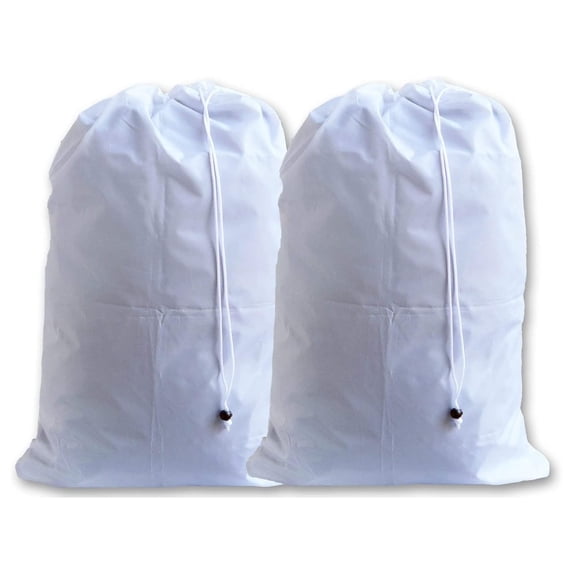 Extra Large Heavy Duty Laundry Bag, White, (2 Pack) (3045JN2-WHT)