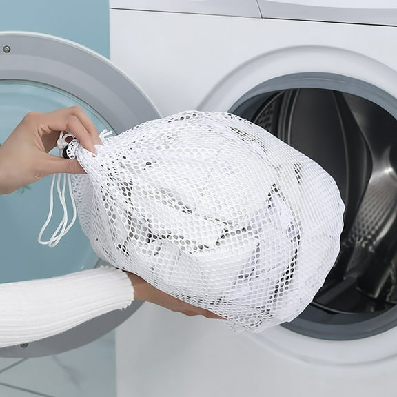 Extra Large Heavy Duty Mesh Wash Laundry Bag, Net Fabric 𝐃urable and Reusable Wash bag,Travel Organization Bag for Clothes,Jeans,Bath Towels,Bed Sheets