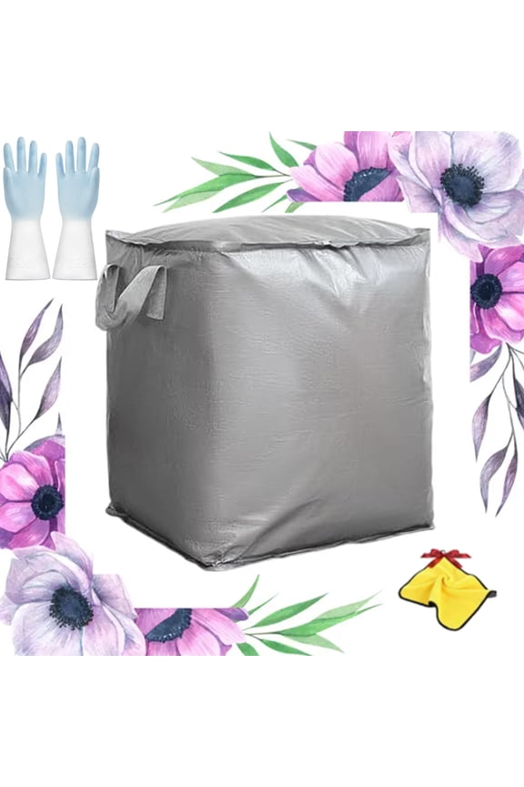 Extra Large Heavy Duty Moving Bags, Extra Large Packing Bags with Strong Zipper & Comfortable Handles, Water-Resistant Moving Totes(Silver, 300L)