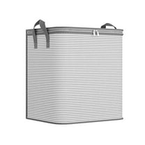 Extra Large Heavy Duty Non-Woven Bedding Storage Bag with Zipper & Handles,Reinforced Collapsible Tote for Bedroom Blanket Clothes Organize(23.62x17.71x23.62in)