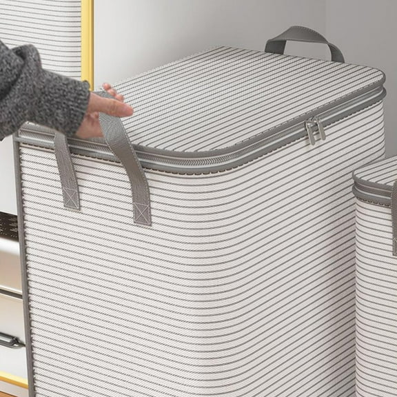 Extra-Large Heavy-Duty Storage Totes with Reinforced Handles, Durable Double Zipper Container & Waterproof Material for Space Saving Travel Bag Moving Storage Solution and Gifts