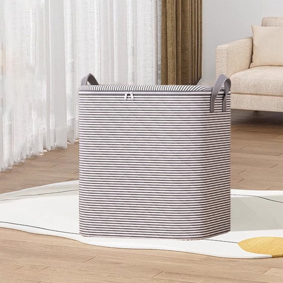 Extra Large Heavy Storage Bags, Waterproof Storage Totes with Reinforced Handles & Zippers, Foldable for College Dorm Essentials 11.81x14.56x9.84Inch Gray