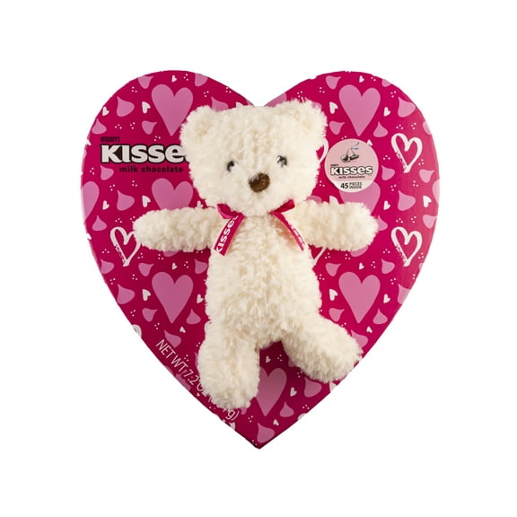 Hershey’s Kisses Extra Large Heart Box with 7" Plush and 45 pieces of Chocolate
