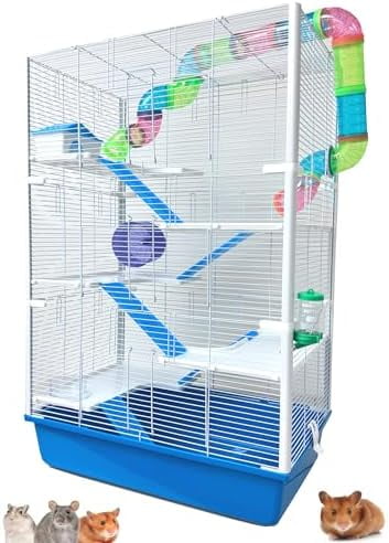 Extra Large High Tower Multi-Tiers Easy Setup Hamster Palace Gerbil ... - Hamster Cage Tower Accessories
