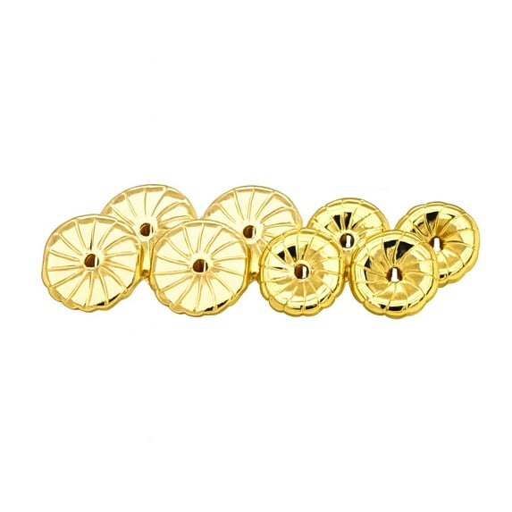 Extra-Large Hypoallergenic Earring Backs-7mm-8.2mm(4 Pairs)-Secure & Comfortable Replacement for Earrings, Yellow