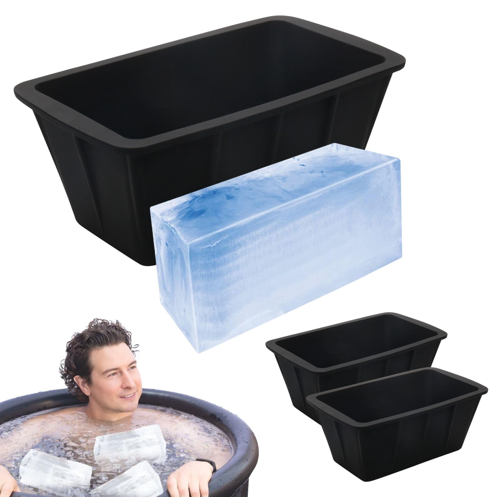 Extra Large Ice Block Molds Silicone Ice Cube Molds for Ice Plunge Tub