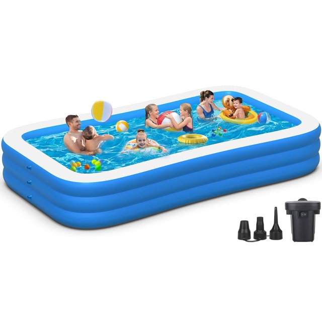 Extra Large Inflatable Swimming OIF8 Pool with Pump,Blow Up Inflatable