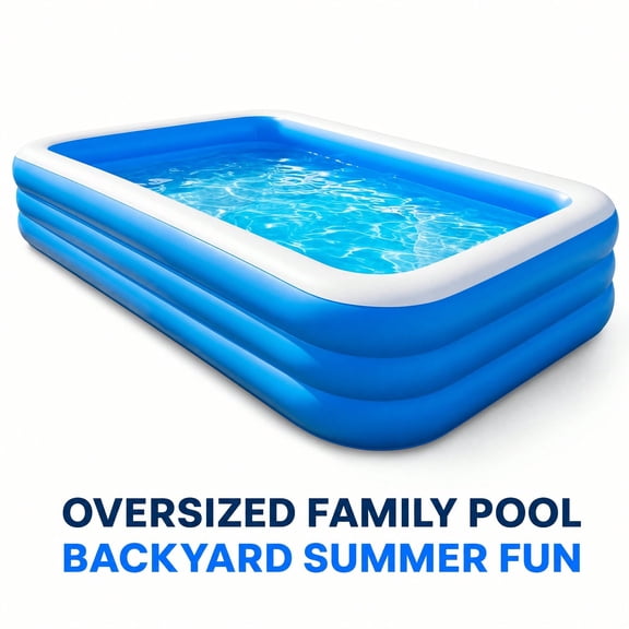 Extra Large Inflatable Swimming Pool, Thickened PVC, Giant Inflatable Water Pool, Outdoor Backyard Floor-Standing Large Pool, Perfect For Summer Leisure Water Play Parties