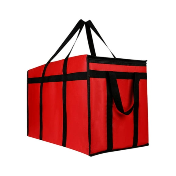Extra Large Insulated Food Delivery Bag with Heavy Duty Zipper, Reusable Grocery Tote for Hot or Cold Items, Leakproof Thermal Carrier for Catering, Restaurants, and Shopping