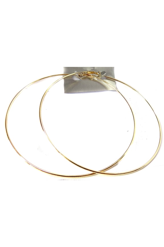 Extra Large Jumbo Hoop Earrings 5 inch Hoops Thin Gold Plated Hoop Earrings