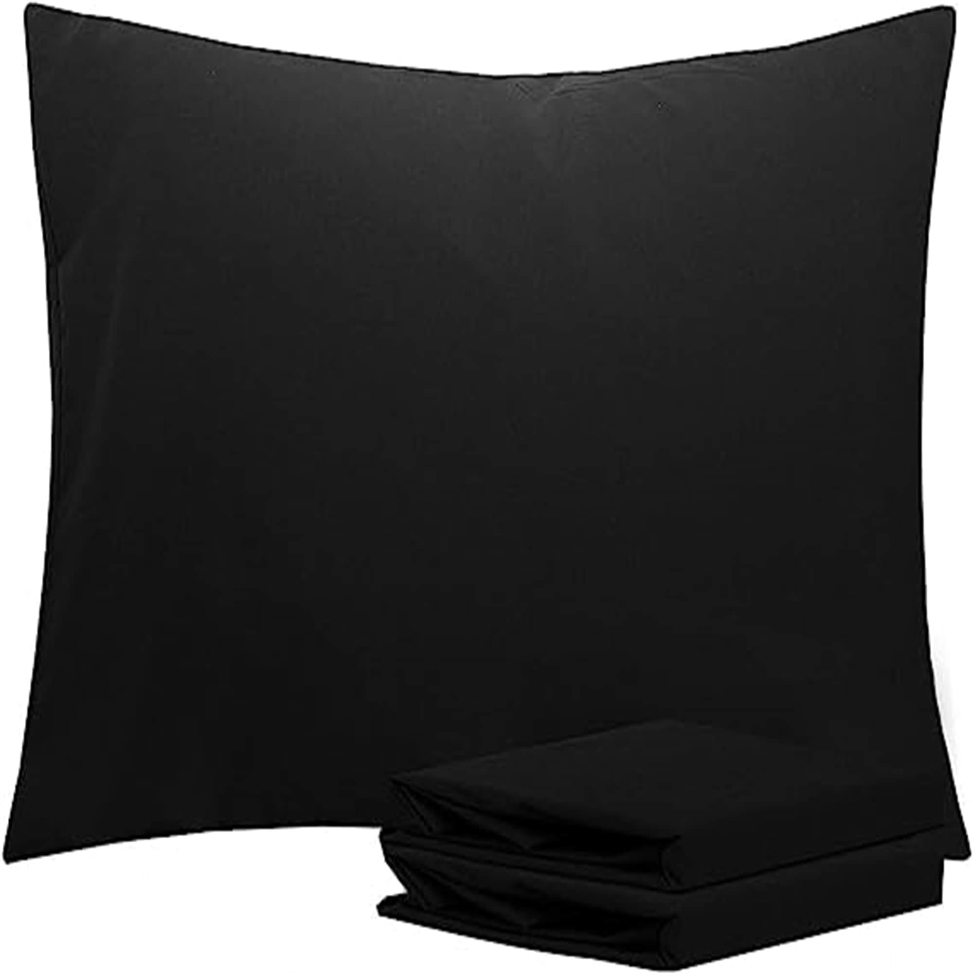 Extra Large King Pillowcases Set King (20" x 40") Black