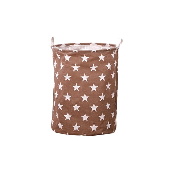 Extra Large Laundry Hamper Basket, 13.7x17.7 Inch Collapsible Storage Bin with Handles for Clothes Toys Blankets, Washable Fabric Coffee