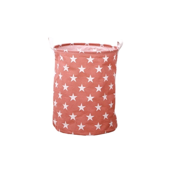 Extra Large Laundry Hamper Basket, 13.7x17.7 Inch Collapsible Storage Bin with Handles for Clothes Toys Blankets, Washable Fabric Pink