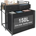 thumbnail image 1 of Extra Large Laundry Sorter with Wheels - 150L 3 Section Laundry Hamper with 2 Fabric Drawers and 3 Bags for Dirty Clothes Storage, 1 of 6
