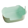 thumbnail image 1 of Extra Large Litter Box with High Sides,15.8" Lx11.4 Wx5.7 H XL Multi Cat Litter Pan for Kitty,Cat Boxes for Indoor Cats,Jumbo Litter Boxes for Big Cats,Anti-Splashing,Easy to Clean (Mint Green), 1 of 6