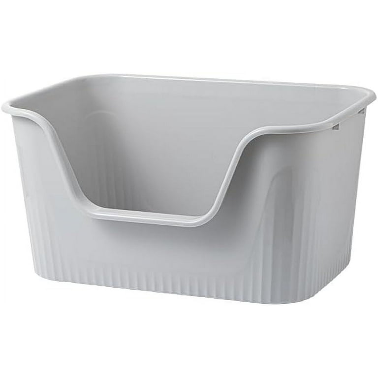 Extra Large Litter Box with High Sides 25.27 Lx17.83 Wx13.11 H Anti Splashing Kitty Litter Box Tool Free Assembly Multi Cat Litter Box Jumbo Litter Box Grey Walmart