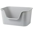 thumbnail image 1 of Extra Large Litter Box with High Sides 25.27" Lx17.83 Wx13.11 H,Anti-Splashing,Tool-Free Assembly,Multi Kitty Cat Litter Box,Jumbo (Grey), 1 of 7