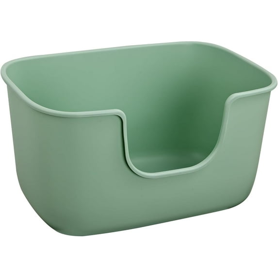 Extra Large Litter Box with High Sides,XL Low Entry Multi Cat Litter Pan for Kittens,Jumbo Litter Boxes for Big Cats,Anti-Splashing Cat Boxes for Indoor Cats,Easy to Clean (Light Green)