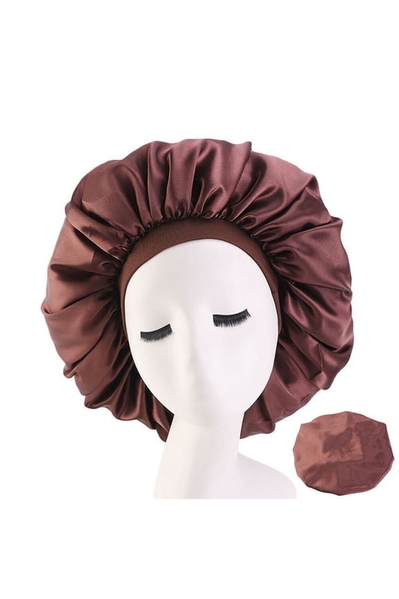 Extra Large Long Hair Care Satin Bonnet Cap Night Sleep Hat Head Wrap Cover