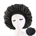 thumbnail image 1 of Extra Large Long Hair Care Satin Bonnet Cap Night Sleep Hat Head Wrap Cover, 1 of 2