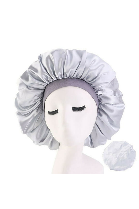 Extra Large Long Hair Care Satin Bonnet Cap Night Sleep Hat Head Wrap Cover