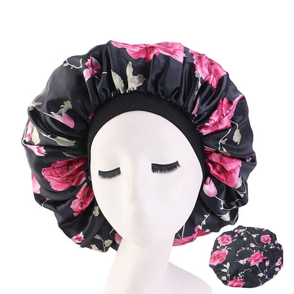 Extra Large Long Hair Care Satin Bonnet Cap Night Sleep Hat Head Wrap Cover