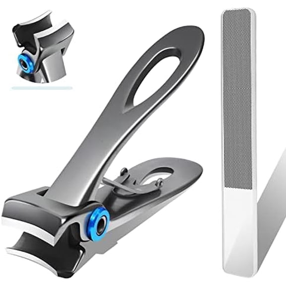 Extra Large Long Handle Toenail Clippers - 17mm Wide Jaw Opening Heavy Duty for Thick Toenails, Seniors, Men, Adults