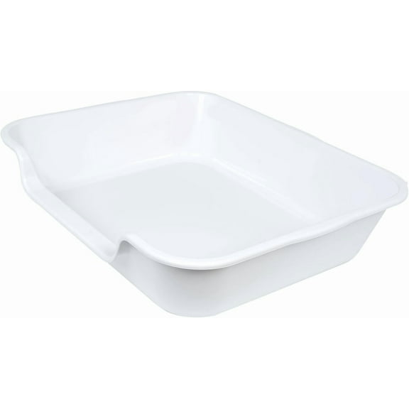 Extra Large Low Entry Cat Litter Box Tray ABS Material 24 Inch L x 20 Inch W White